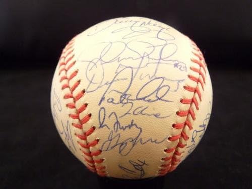 1998 צוות Braves חתם על חתימה על חתימה X36 ONL בייסבול PSA מובטח - כדורי בייסבול עם חתימה