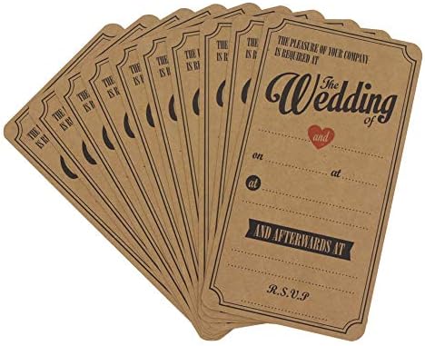 Leen4you הזמנות לחתונה בהתאמה אישית/מזמין ערכות כרטיסי חתונה של חום קראפט