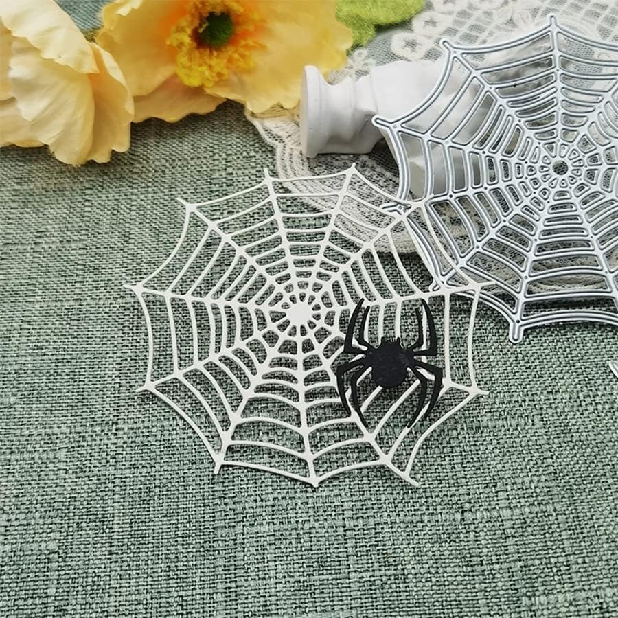 עכביש עכביש חיתוך מתכת חיתוך מתות, מלאכות DIY ליל כל הקדושים עכביש עכביש נייר כרטיסי נייר חיתוך מתות