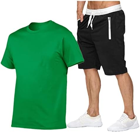 גברים סטים מזדמנים חולצה + מכנסיים קצרים לגברים לנשים בגדי רחוב חליפת ספורט אימונית