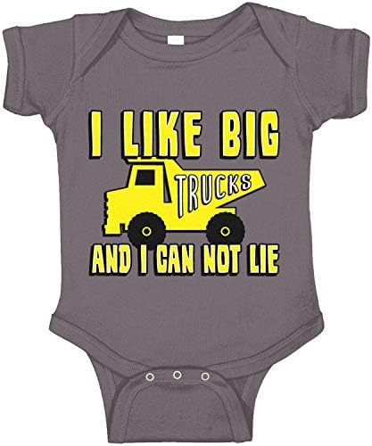 Amdesco אני אוהב משאיות גדולות ואני לא יכול לשקר בגד גוף תינוקות
