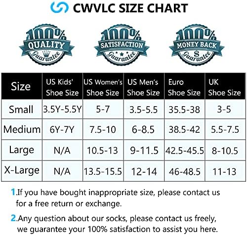 CWVLC 4-חבילות מרופדות גרבי דחיסה ספורט גרביים לגברים נוער נשים