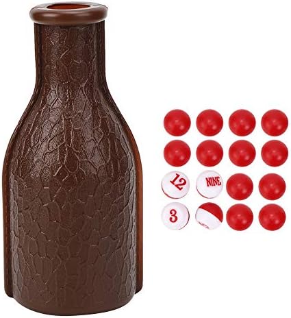 Alomejor Billiard Shaker בקבוק ביליארד קופסת קוביות גומי עם 16 גולות ממוספרות קופסאות קופיות אביזרים