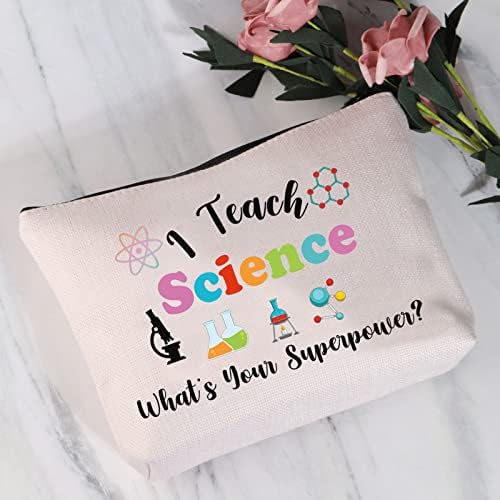Jytapp מתנות מדע מתנות למורה למדעים אני מלמד מדע מהו תיקי איפור קוסמטי של מעצמת העל שלך מדע מדעי מתנה