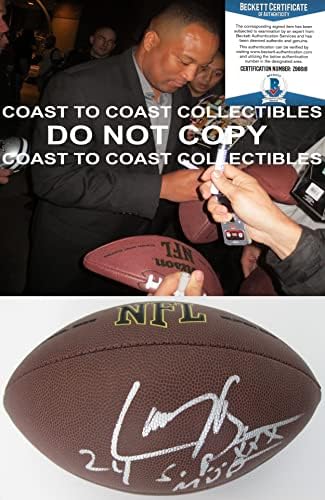 לארי בראון דאלאס קאובויס SB MVP חתום על חתימה חתימה על NFL הכדורגל הוכחת בקט COA