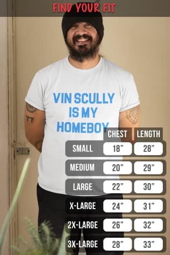 Shirtbanc Legendary Mens Vin Scully הוא טי שדרן הבייסבול שלי שדרן