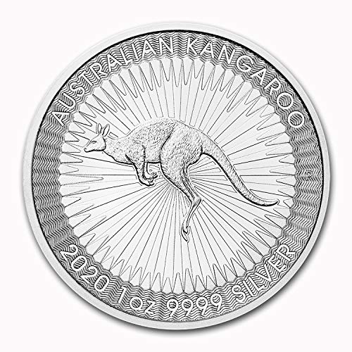 2020 P 1 Oz .9999 סילבר קנגורו אוסטרלי BU $ 1 מבריק ללא מעגל