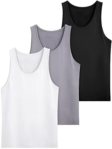 3 מחשבים במבוק של גברים בגברים גופיות גופיות צוואר גופיות צוואר גופיות בסיסיות של חולצות T ללא שרוולים