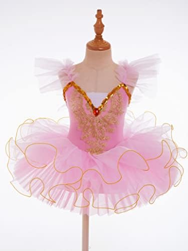 בנות פעוטות לויאן התעמלות חצאיות מחולק בלט שמלת נסיכה טוטו עם כיסוי ראש תלבושות בלרינה