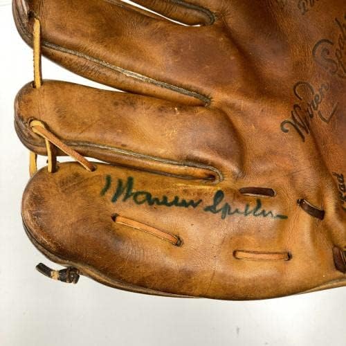 וורן ספאן חתם על כפפות בייסבול מודל המשחק של 1950