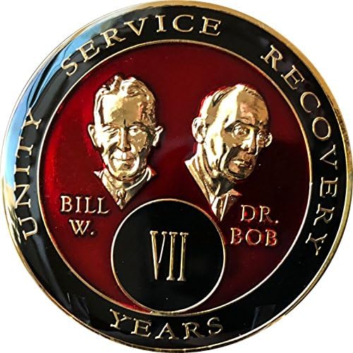 7 שנים מייסדים אדום משולש צלחת AA Medallion Bill & Bob Chip VII