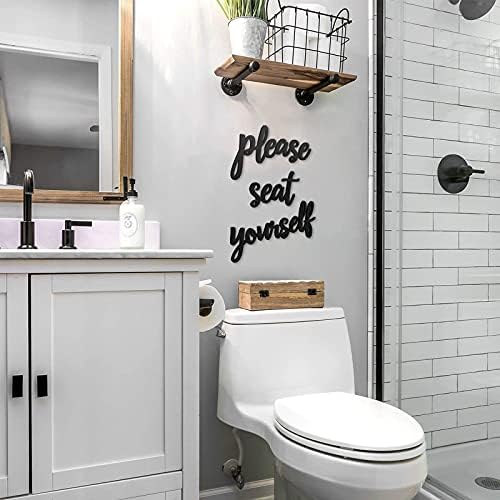 אנא יש לשים לעצמך שלט אמבטיה 4 חתיכות DIY בית חווה חדר מנוחה עיצוב קיר סימנים מצחיקים לדלת עיצוב כפרי