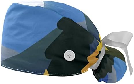כובע עבודה מתכוונן של בית קריקטורה עם מחזיק קוקו, 2 חבילות כובע כובע כובע בופנט לגברים ונשים, גודל אחד
