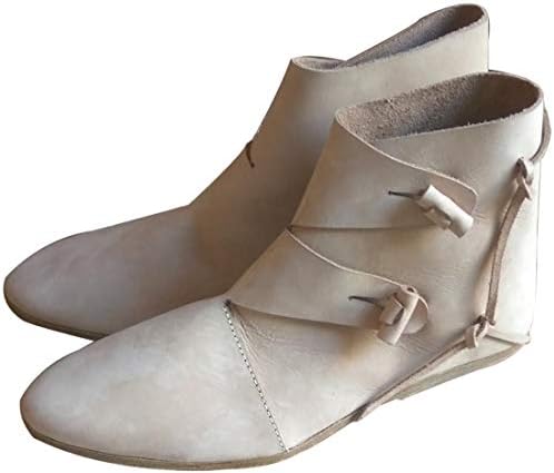 נעלי עור מימי הביניים בעבודת יד בסגנון jorvik בסגנון