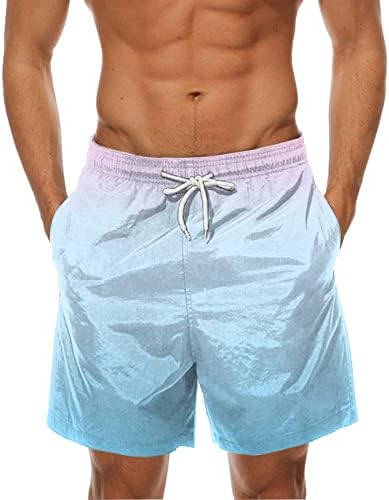 גזעי שחייה של גברים 5 עם רירית רשת קל משקל קל משקל מכנסיים קצרים וינטג 'הדפסת עץ דקל דק דק דק חליפות