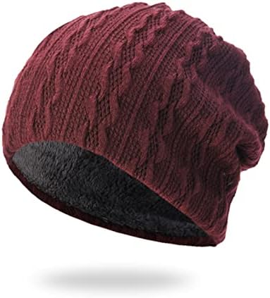 נשים וגברים חם עבה לסרוג סוודר כובע בתוספת צמר חם כובע גברים רגיל כובעי כובעי ספורט מאוורר בימס