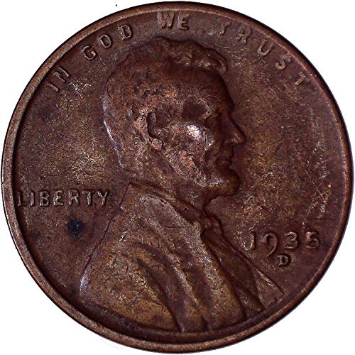 1935 D Lincoln Weat Cent 1c בסדר מאוד