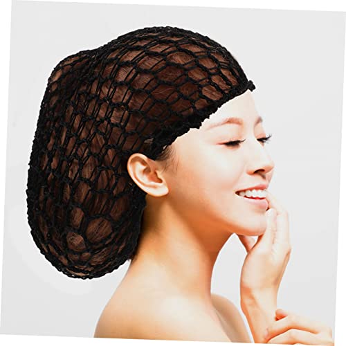 FOMIYEY שיער רשת רשת כובעי שיער לנשים כובע נערות כובע סרוג 3 יחידות רשת סרוגה רשת שיער מתולתל שיער מצנפת