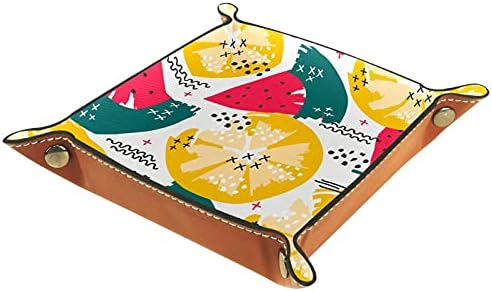 עור שרות מגש מחזיק-אבטיח קיץ פירות דפוס משרד שולחן מגשי שולחן העבודה אחסון ארגונית עבור מפתח טלפון סלולרי