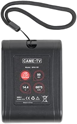 CAMETV CAMETV MINI V-MOUNT סוללה 99WH D-TAP 2 יציאות USB עם ערכת מטען
