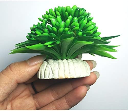שלי מירוני 4 יחידות מלאכותי דשא כדור פלסטיק ירוק מים צמחים פרח סט אקווריום קישוטי פלסטיק צמחים לאקווריום