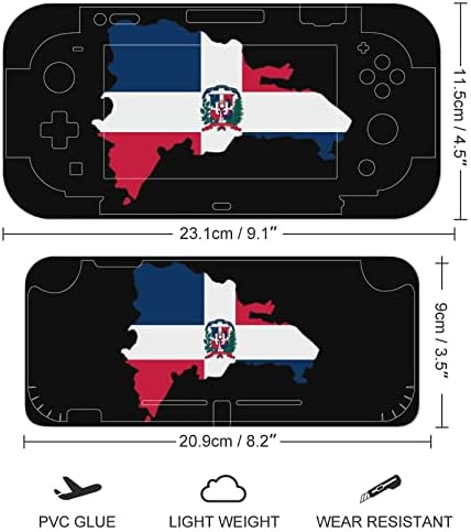 הרפובליקה הדומיניקנית מפת דגל מתג משחק מדבקת די דפוס מלא לעטוף עור מגן סרט מדבקת תואם עם מתג לייט