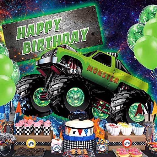 משאית רקע 5 ווקס3 שעות רגליים גדול דיגר גדול גלגלים אור שטח מירוץ מכוניות בני ילדים מסיבת יום הולדת
