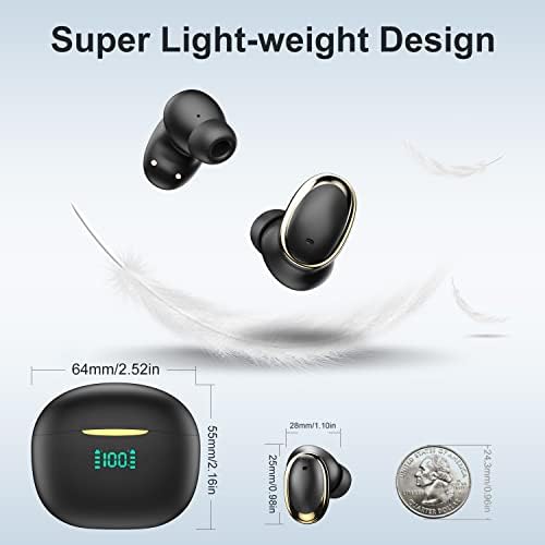 אוזניות אלחוטיות FOF 60 שעות השמעה Bluetooth 5.3 אוזניות ENC ביטול רעש באוזניות אוזניים IPX6 אטום למים