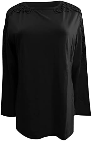 נשים קיץ חולצות 2023 מתגנדר מזדמן קצר/ארוך שרוול חולצות סקסי אלגנטי תחרה חלול למעלה קר כתף צווארון עגול