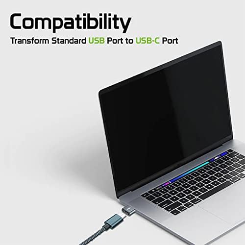 USB-C נקבה ל- USB מתאם מהיר זכר התואם ל- ZTE Imperial Max XL עבור מטען, סנכרון, מכשירי OTG כמו מקלדת,
