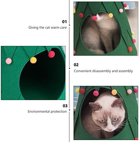 PartyKindom 1 מחשב קן חתול קן חיית מחמד לניתוק מיטת שינה קישוטי חג מולד