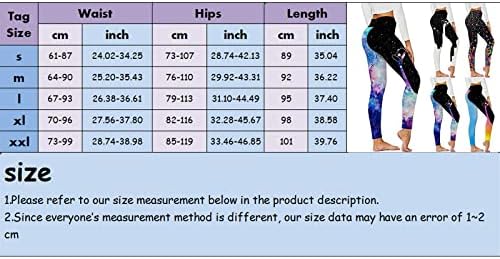 מכנסי יוגה לנשים חותלות מותניים גבוהות מודפסות אימון המודפס על מכנסיים אתלטים דחיסה דחיסה אלסטית המותניים.