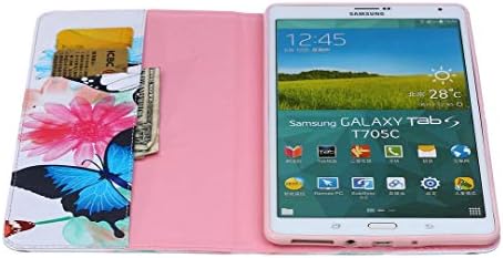 Samsung Galaxy Tab S 8.4 מארז, רווי דפוס יפהפה עור Pu Flip Flip Flip Stand Card Cart