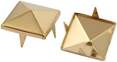 X-DREE 50 PCS 15 ממ 15 ממ נייר מרובע מחבר BRAD טון זהב זהב לריכוז DIY מלאכת DIY (50 יחידות 15 ממ 15