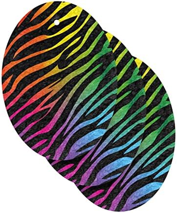 Alaza Rainbow Zebra Print Print Spogges Natural Spogges מטבח תאית ספוג למנות שטיפת אמבטיה וניקוי משק