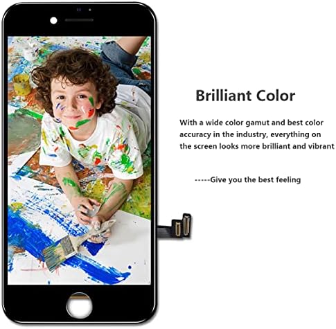 לאייפון 7 החלף מסך שחור 4.7 מסך מגע מסך מגע דיגיטלי עם ערכות כלי תיקון כפתור הבית ומגן זכוכית מחוסמת
