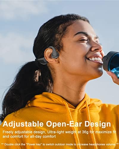 אוזניות הולכת עצם, אוזניות משודרגות באוזן פתוחה Bluetooth, IPX5 עמיד למים אוזניות הולכת עצם עצם Bluetooth