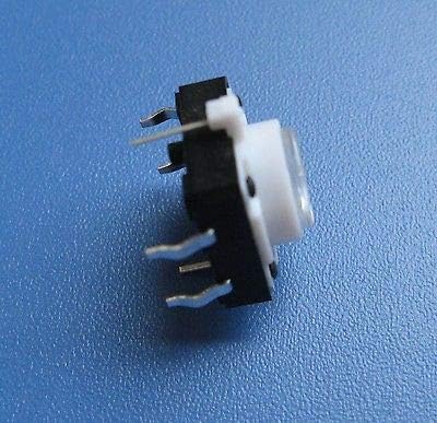 כפתור לחיצת מתג טאקט מואר עם LED לבן 12 * 12dip 4pin ROHS 10PK