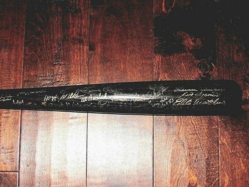 טד וויליאמס אהרון מייס מוזיאלי יאז Berra Seaver Hof Bat 50+ חתום אוטומטי עטלף JSA - עטלפי MLB עם חתימה