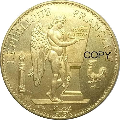 מטבע אתגר צרפת גולד 1894 A PARIS 100 FRANCS Lucky Angel Brass Frass Copil Coins for Collection Collection