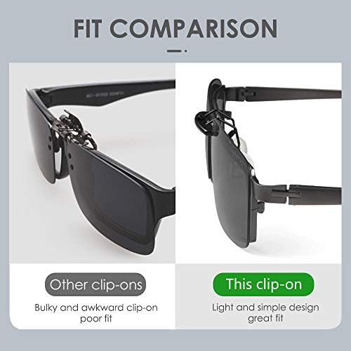 מקוטב קליפ על משקפי שמש מעל מרשם משקפיים נגד בוהק 400 עבור גברים נשים נהיגה נסיעה ספורט