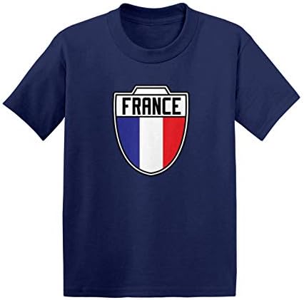 צרפת - כדורגל כדורגל קרסט תינוק/פעוטות כותנה ג'רזי חולצה