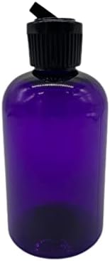 חוות טבעיות 4 גרם סגול BOSTON BPA בקבוקים חופשיים - 3 אריזות מכולות ריקות הניתנות למילוי מחדש - שמנים