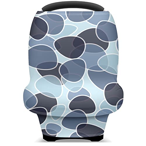 מושב מכונית לתינוק מכסה צבעי מים בצבעי אבן כחולה כיסוי סיעוד כיסוי עגלת צעיף הנקה לחופית עגלת תינוקות