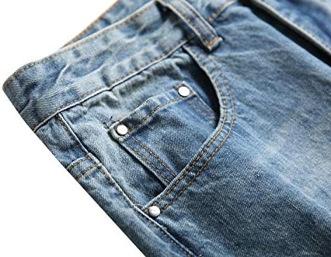 מכנסי ג'ינס קרועים לגברים של Lamkuku מכנסי ג'ינס במצוקה מזדמנים