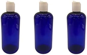 חוות טבעיות 16 גרם בקבוקי פלסטיק בוסטון כחולים -3 חבילה מיכלים ניתנים למילוי בקבוק ריק - שמנים אתרים