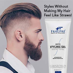 Fragfre גברים שיער סטיילינג ג'ל ניחוח ללא 8 גרם - pH מאוזן לגברים עם עור רגיש - לא יציב מדי או קליל