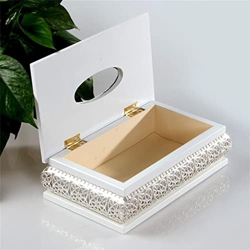Lysldh קופסת רקמות בסגנון אירופאי עץ לבן קופסת רקמות זהב קופסת בית קופסת מפיות מגירת יצירת