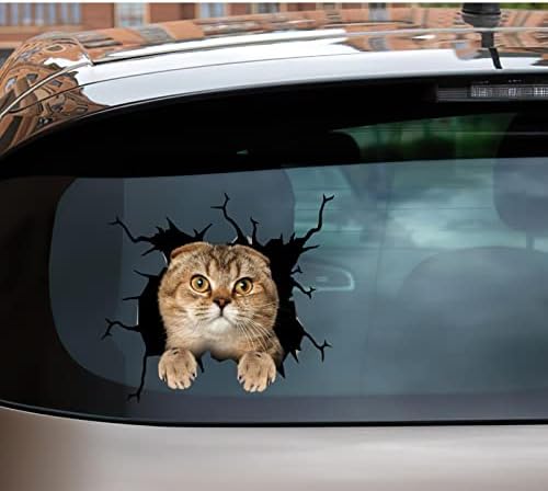 סקוטי קיפול מדבקה לחתול חבילת חתול מדבקות מכוניות מדבקות חתול מגניב 3D מדבקה לשירותים לפרצופים כיף Die