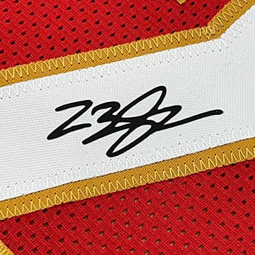 חתימת פקסימיליה ממוסגרת לברון ג'יימס 33x42 קליבלנד אדומה להדפיס מחדש לייזר אוטומטי ג'רזי כדורסל